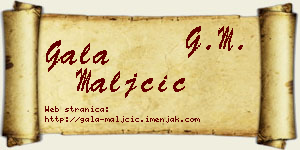 Gala Maljčić vizit kartica